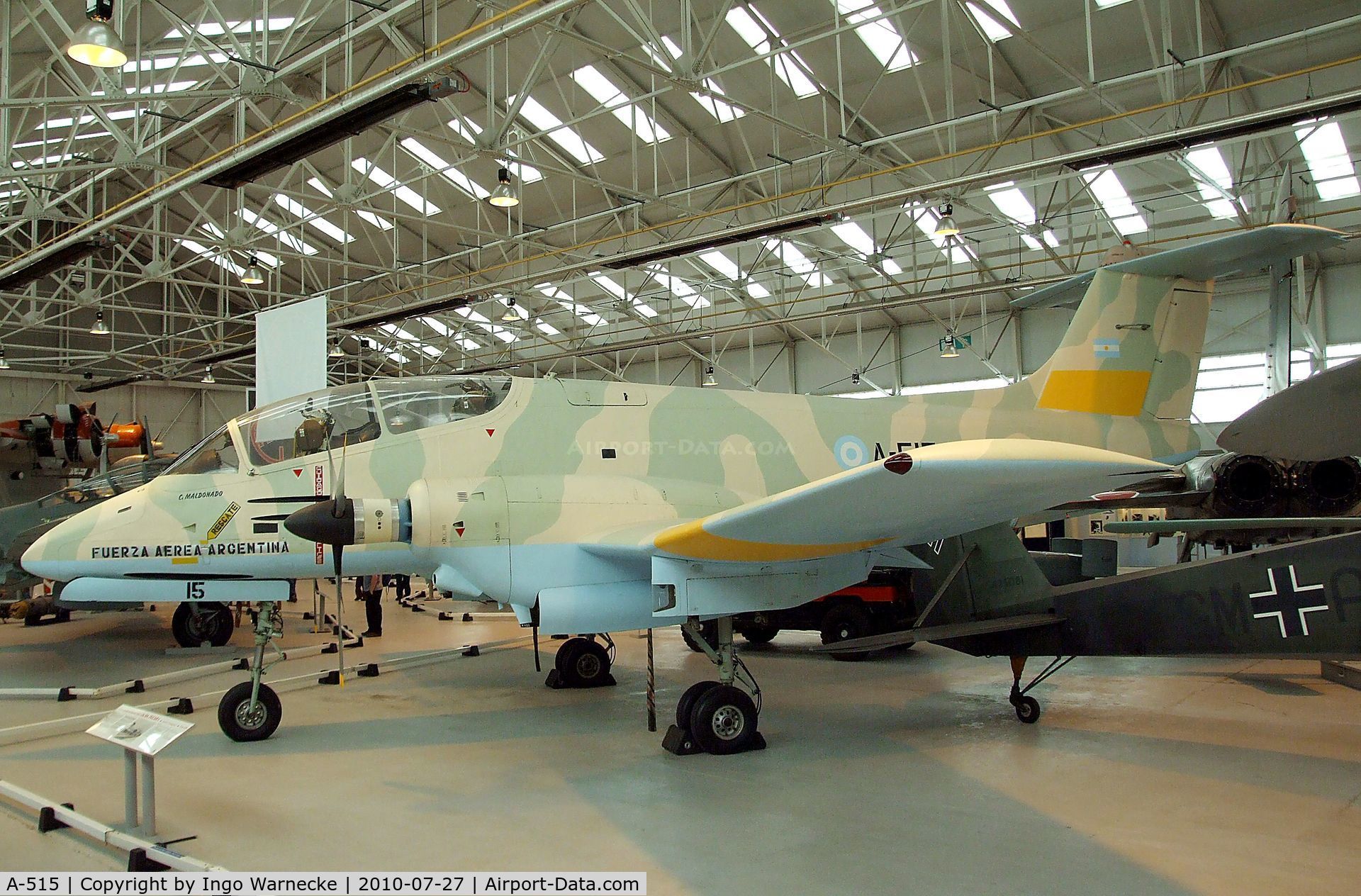 A-515, FMA IA-58A Pucará C/N 018, FMA IA-58A Pucara at the RAF Museum, Cosford