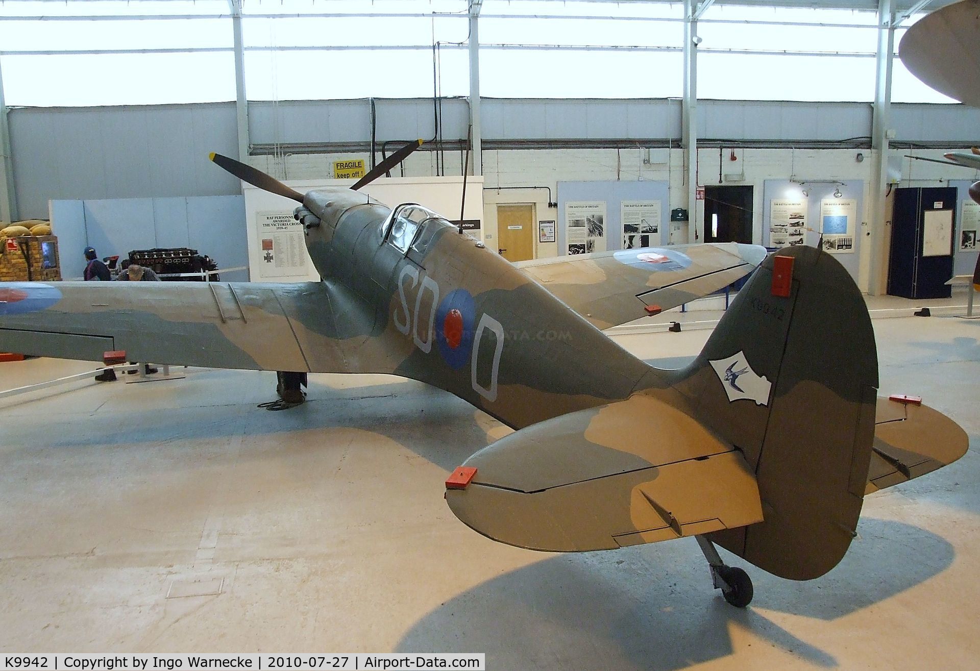 K9942, 1939 Supermarine Spitfire Mk IA C/N 6S/30225, Supermarine Spitfire Mk IA at the RAF Museum, Cosford