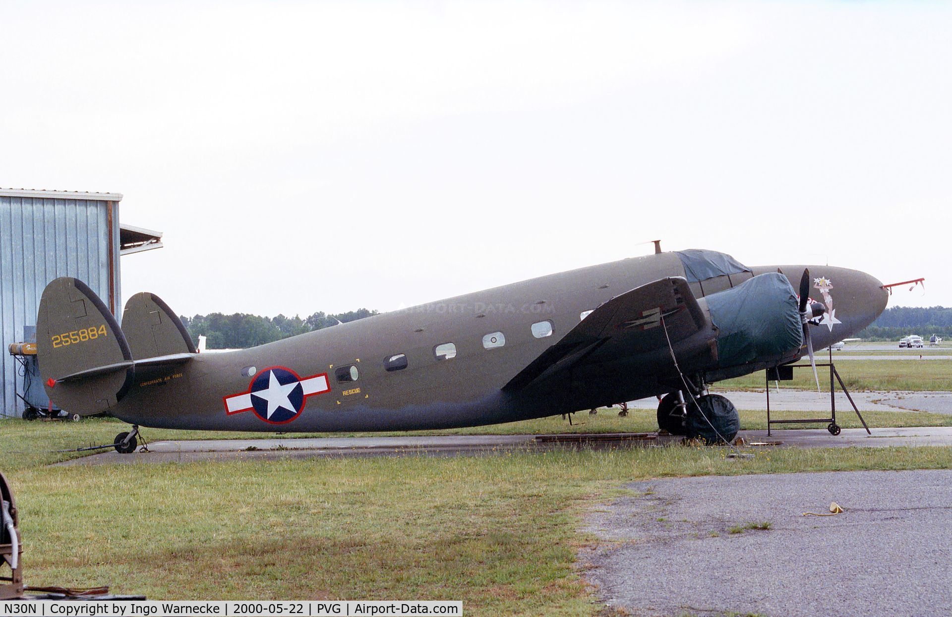 N30N, 1942 Lockheed 18-50 Lodestar C/N 18-2274, Lockheed 18-50 (C-60A Lodestar) of the Confederate Air Force at Hampton Roads Executive Airport