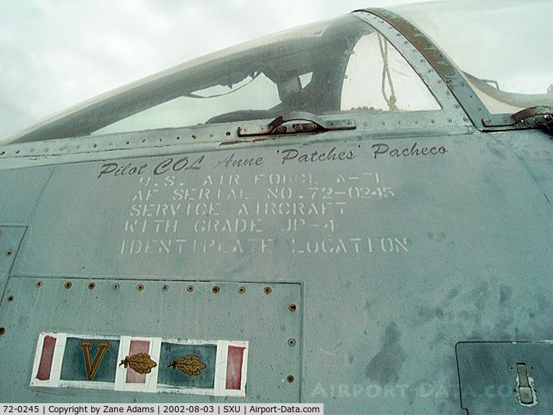 72-0245, 1972 LTV A-7D Corsair II C/N D-367, This aircraft is reported to be one of possibly two formerly displayed at Kirtland AFB. The other ID is 72-0177. There seems to be some confusion as the the real ID of this aircraft. It is clearly marked 72-245