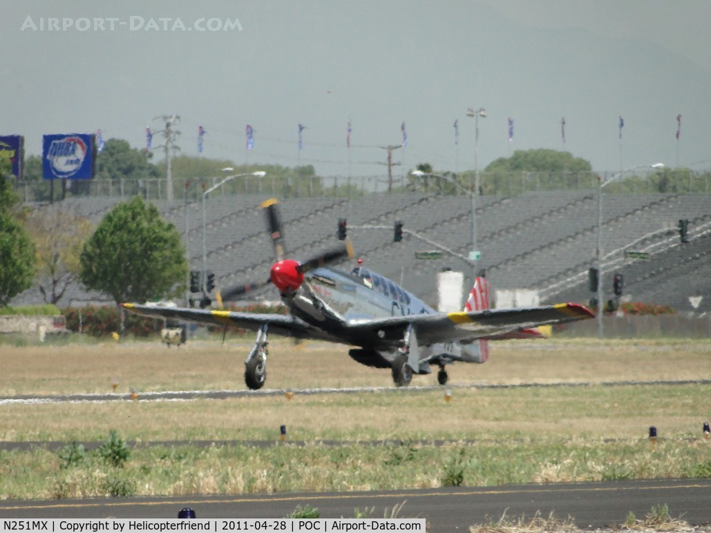 N251MX, 1943 North American P-51C-10 Mustang C/N 103-22730, Power applied and roll starting, what a great sound