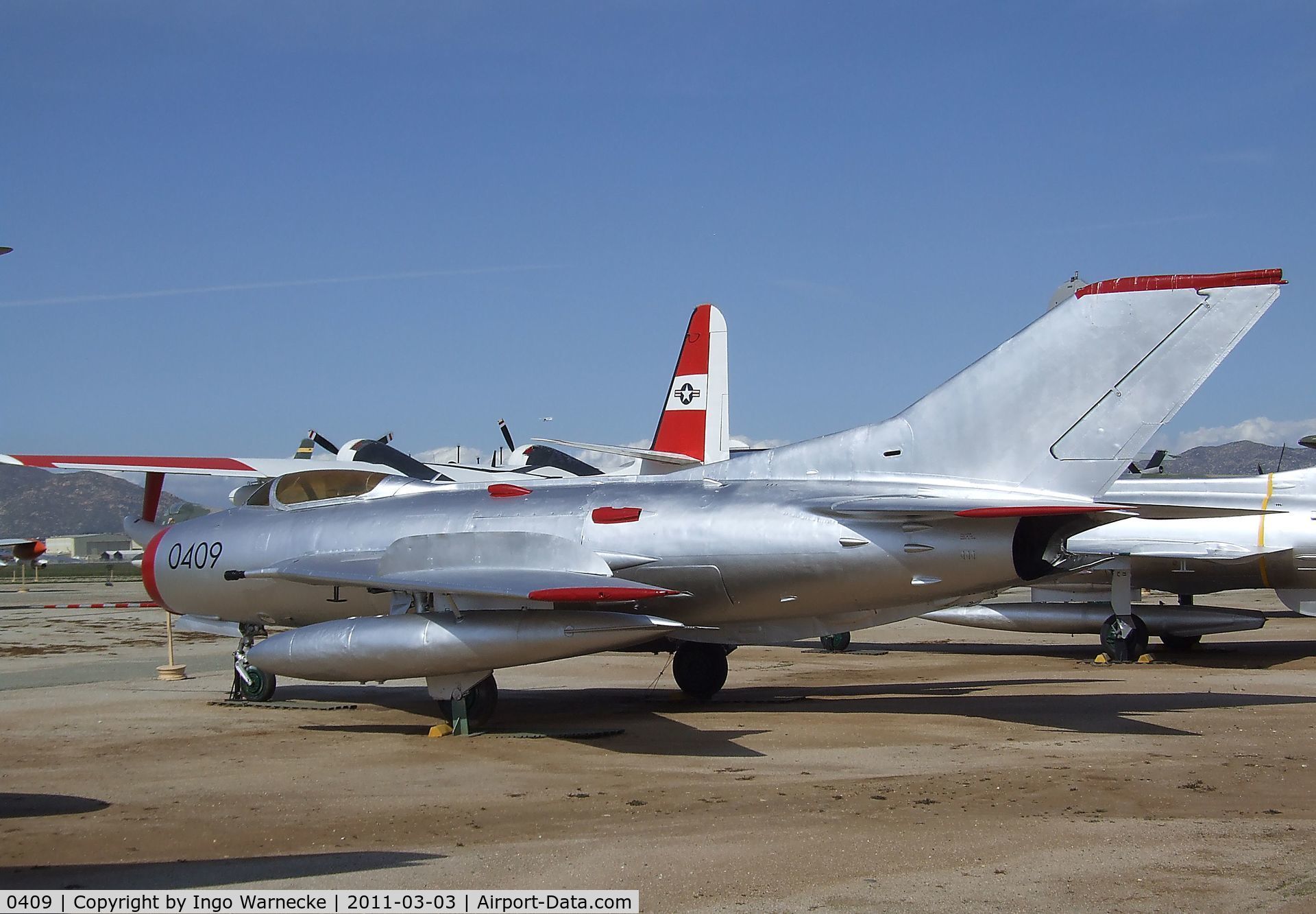 0409, Aero S-105 (MiG-19S) C/N 150409, Mikoyan i Gurevich MiG-19S (Aero S-105) FARMER-C at the March Field Air Museum, Riverside CA