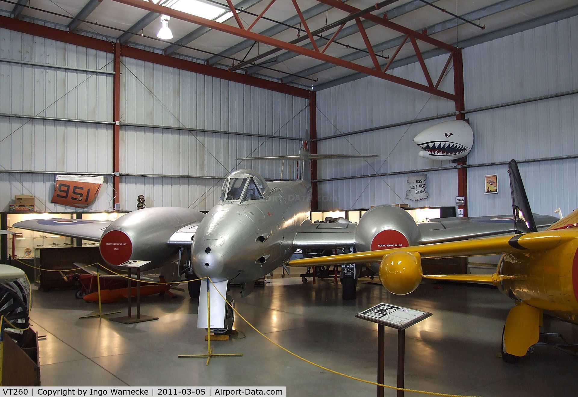 VT260, Gloster Meteor F.4 C/N Not found VT260, Gloster Meteor F4 at the Planes of Fame Air Museum, Chino CA