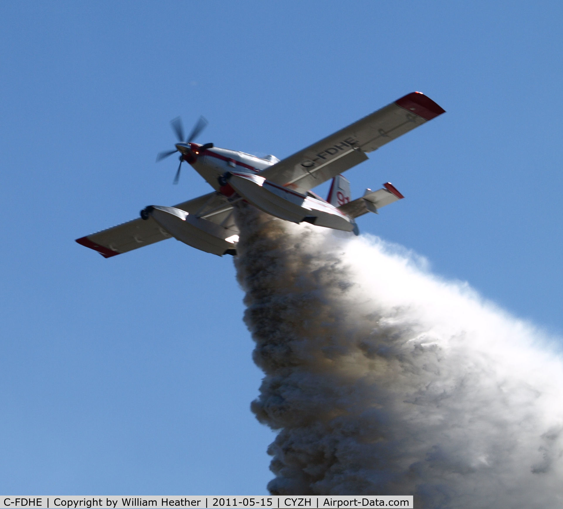 C-FDHE, 2009 Air Tractor AT-802F Fire Boss C/N 802A-0346, Fighting Fires east of Slave Lake, AB