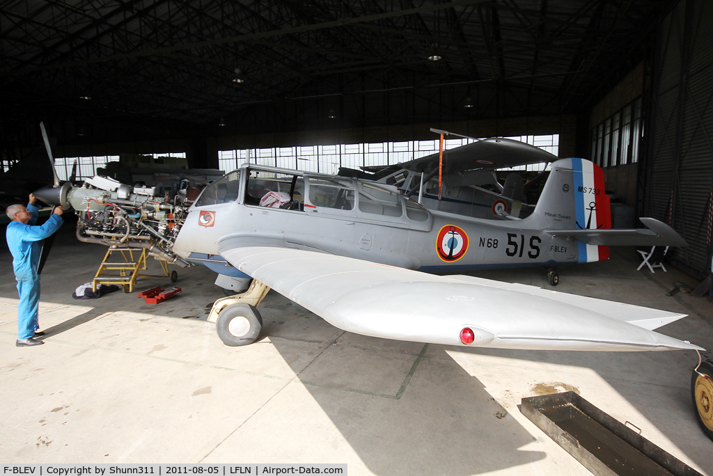 F-BLEV, Morane-Saulnier MS-733 Alcyon C/N 68, Hangared and under small overhaul...