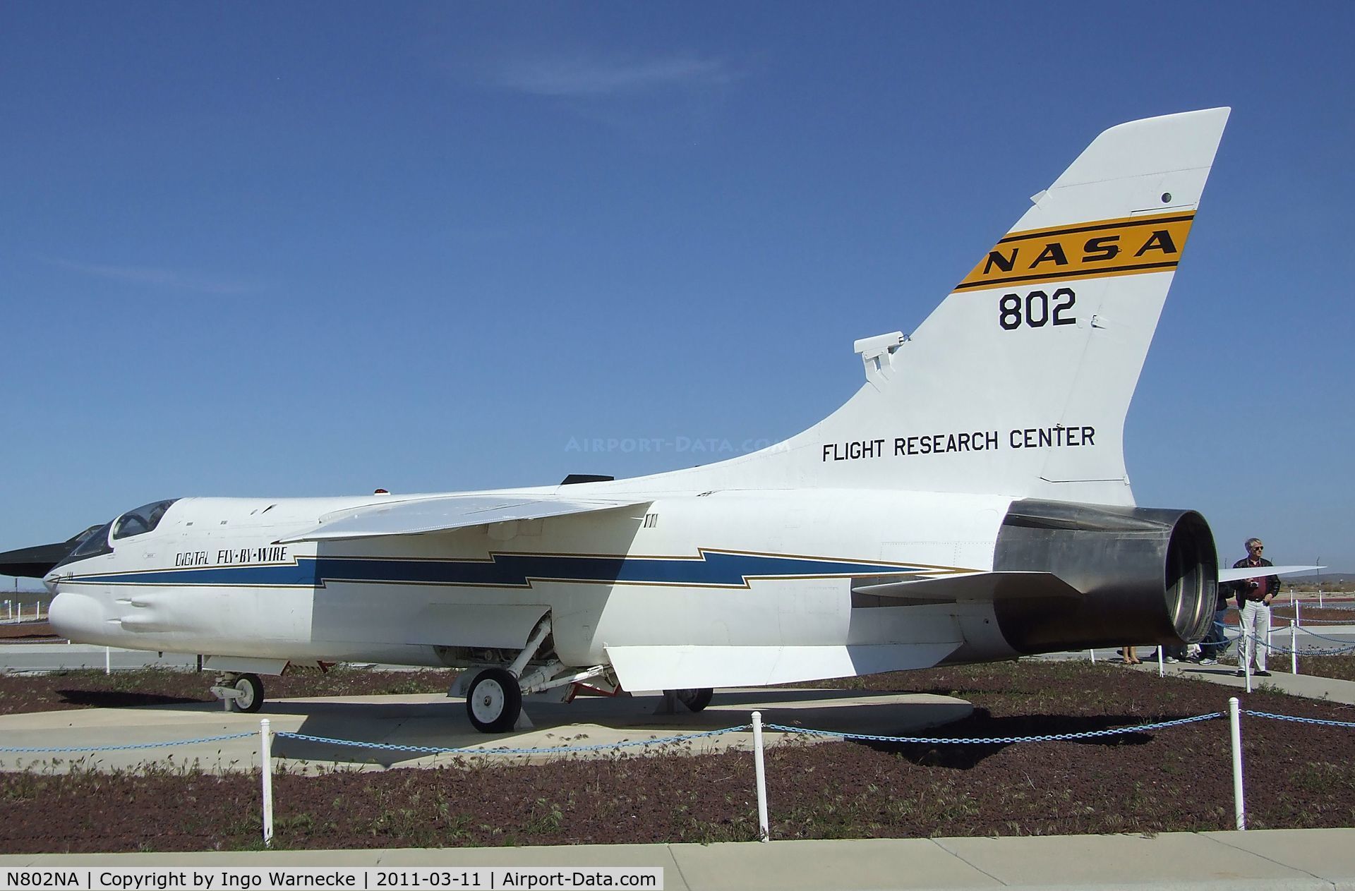 N802NA, Vought F-8C Crusader C/N 145546, Vought F-8C DFBW (Digital-Fly-By-Wire) Crusader at the NASA Dryden Flight Research Center, Edwards AFB, CA