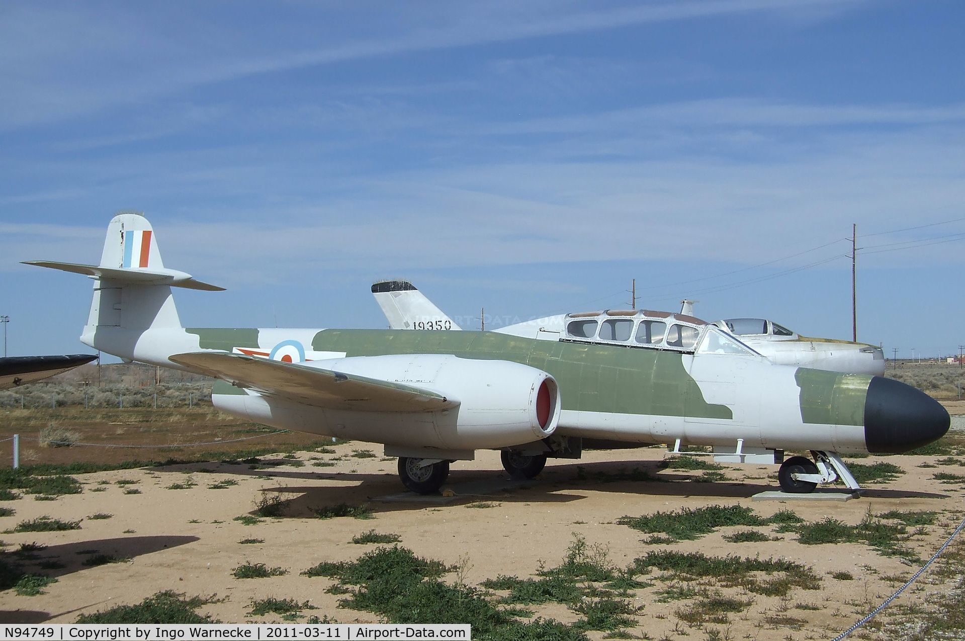 N94749, 1951 Gloster Meteor NF.11 C/N Not found N94749, Gloster Meteor NF11 / TT20 at the Air Force Flight Test Center Museum, Edwards AFB CA