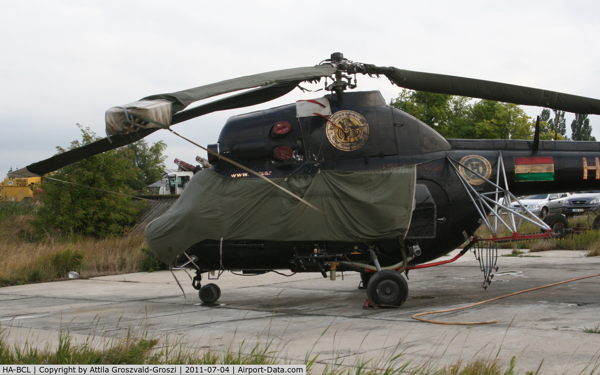 HA-BCL, 1974 Mil (PZL-Swidnik) Mi-2 C/N 563820114, Tata agricultural depot - Hungary