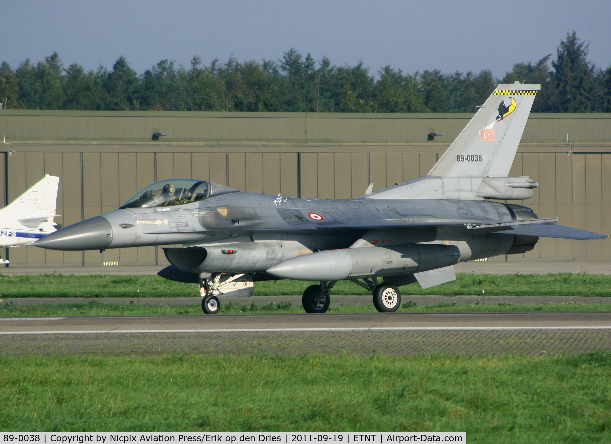 89-0038, 1989 General Dynamics F-16C Fighting Falcon C/N 4R-56, Turkish AF F-16C 89-0038 operated out of Wittmund AB during the NATO exercise Brilliant Arrow-2011