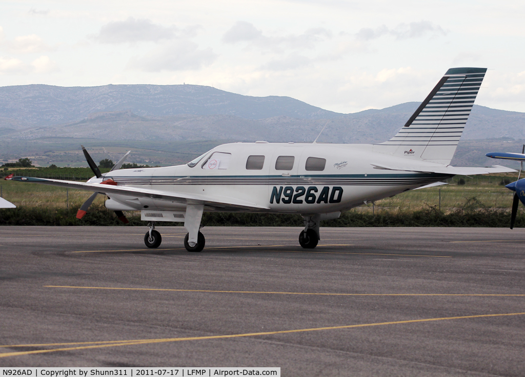 N926AD, 1998 Piper PA-46-350P Malibu Mirage C/N 4636152, Parked...