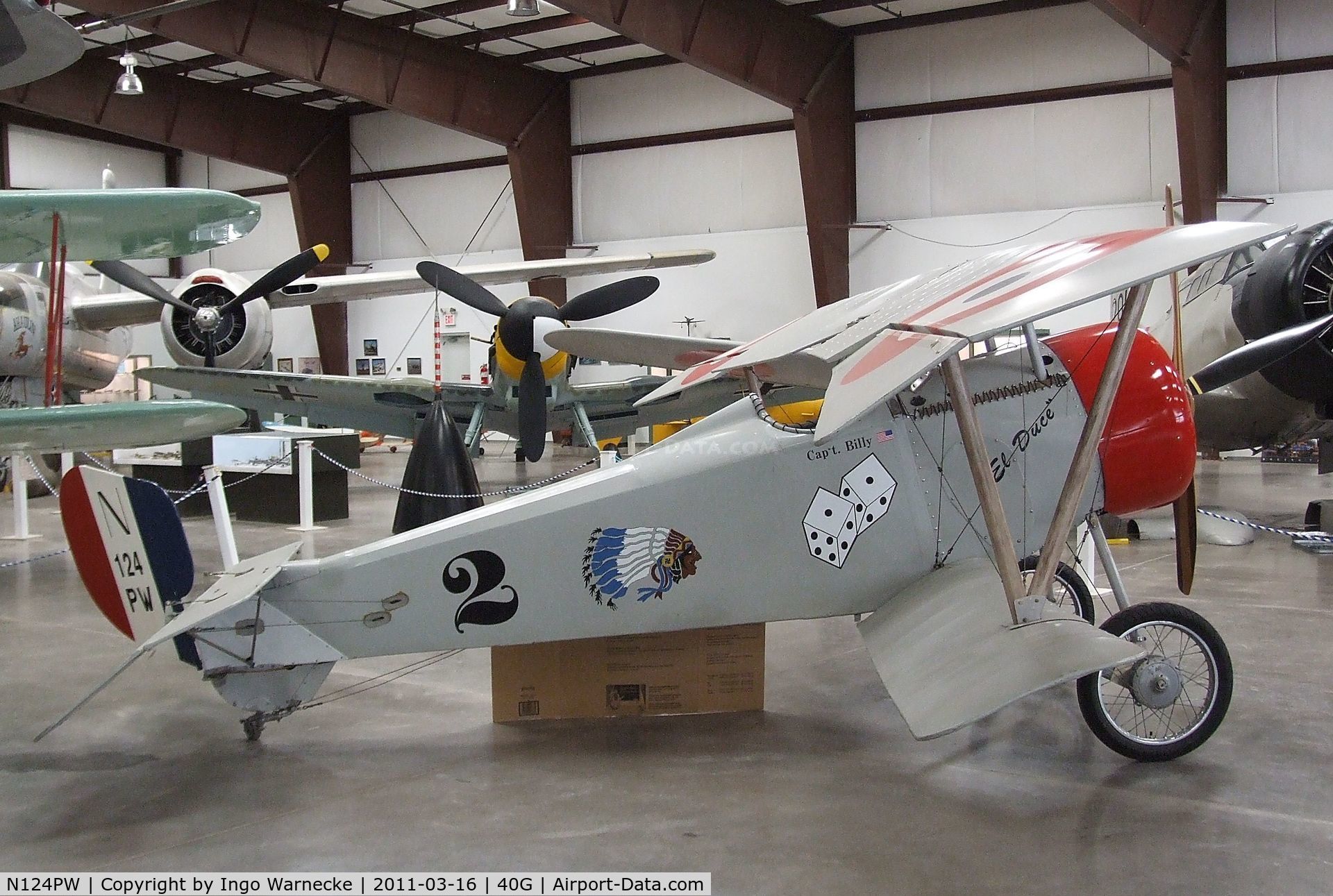 N124PW, 1998 Nieuport 17 Scout Replica C/N 621, Walker Nieuport 17 replica at the Planes of Fame Air Museum, Valle AZ