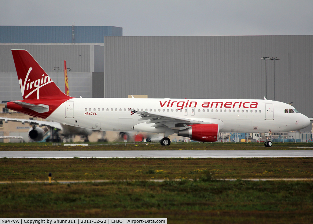 N847VA, 2011 Airbus A320-214 C/N 4948, Delivery day...