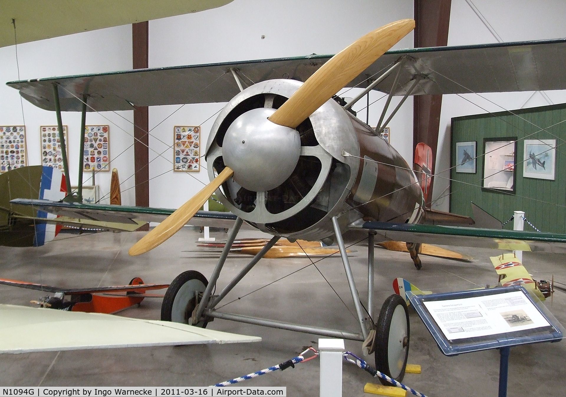 N1094G, Siemens-Schuckert (SSW) D-IV C/N S10, Carl R Swanson Siemens-Schuckert D IV replica at the Planes of Fame Air Museum, Valle AZ
