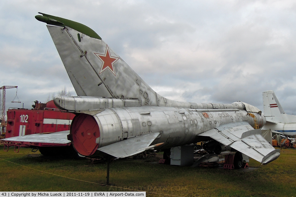 43, Sukhoi Su-7U Moujik C/N Not found 43, At the Aviomuzejs, Riga
