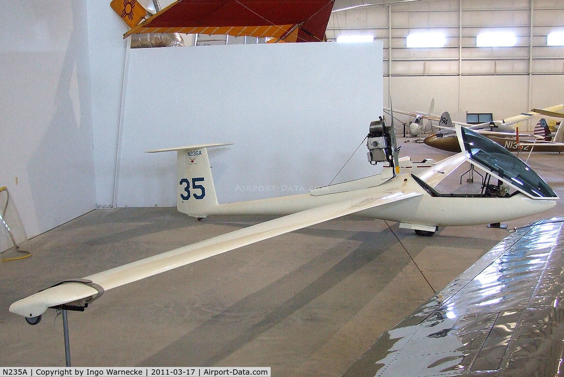 N235A, 1977 Glasflugel MOSQUITO C/N 79, Glasflügel Mosquito motorglider at the Southwest Soaring Museum, Moriarty NM