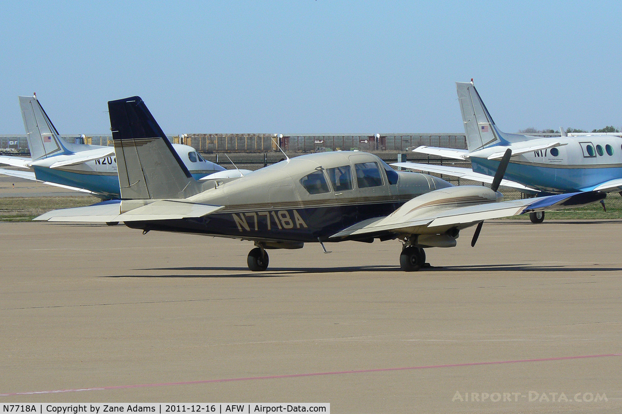 N7718A, 1975 Piper PA-23-250 C/N 27-7554040, At Alliance Airport - Fort Worth, TX