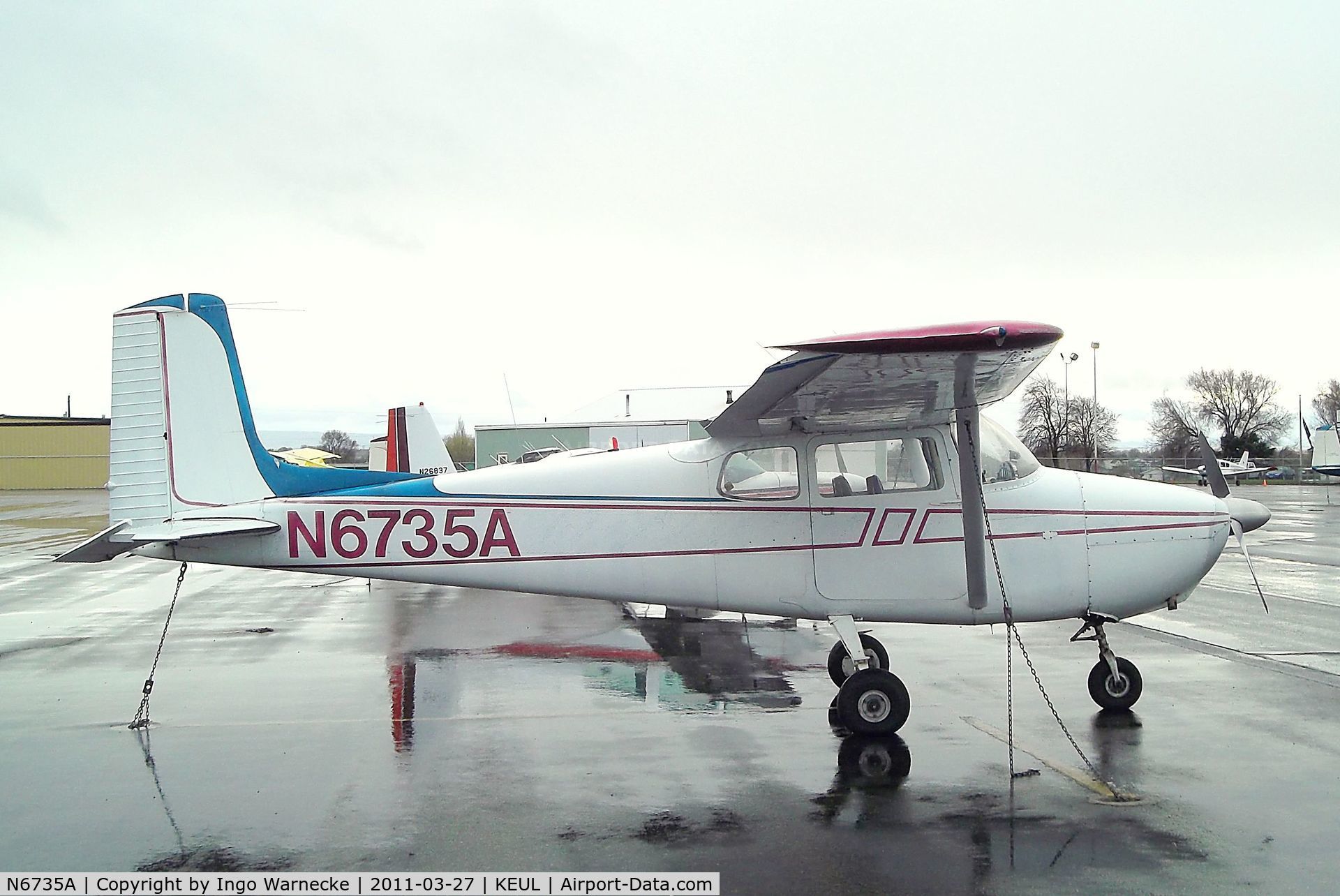 N6735A, 1956 Cessna 172 C/N 28835, Cessna 172 at Caldwell Industrial airport, Caldwell ID