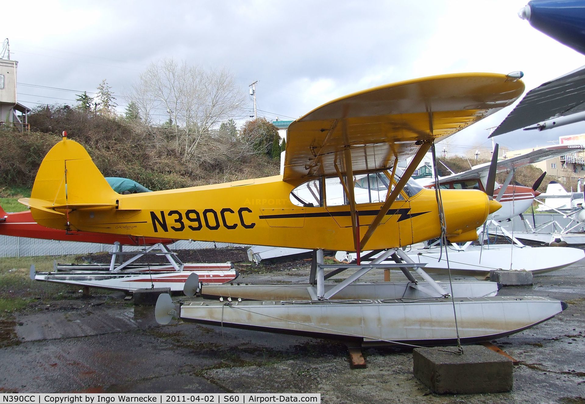 N390CC, 2002 Piper/cub Crafters PA-18-150 C/N 9944CC, Piper/Cub Crafters PA-18-150 Top Cub on floats at Kenmore Air Harbor, Kenmore WA