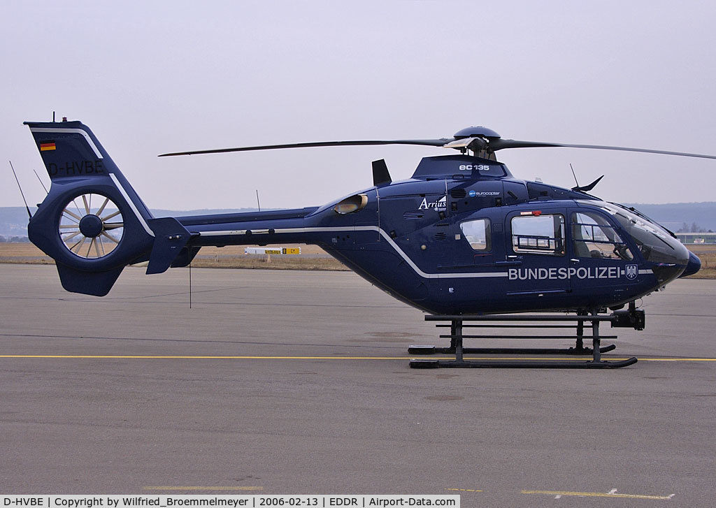 D-HVBE, 2000 Eurocopter EC-135T-2 C/N 0152, Waiting on apron for next flight.