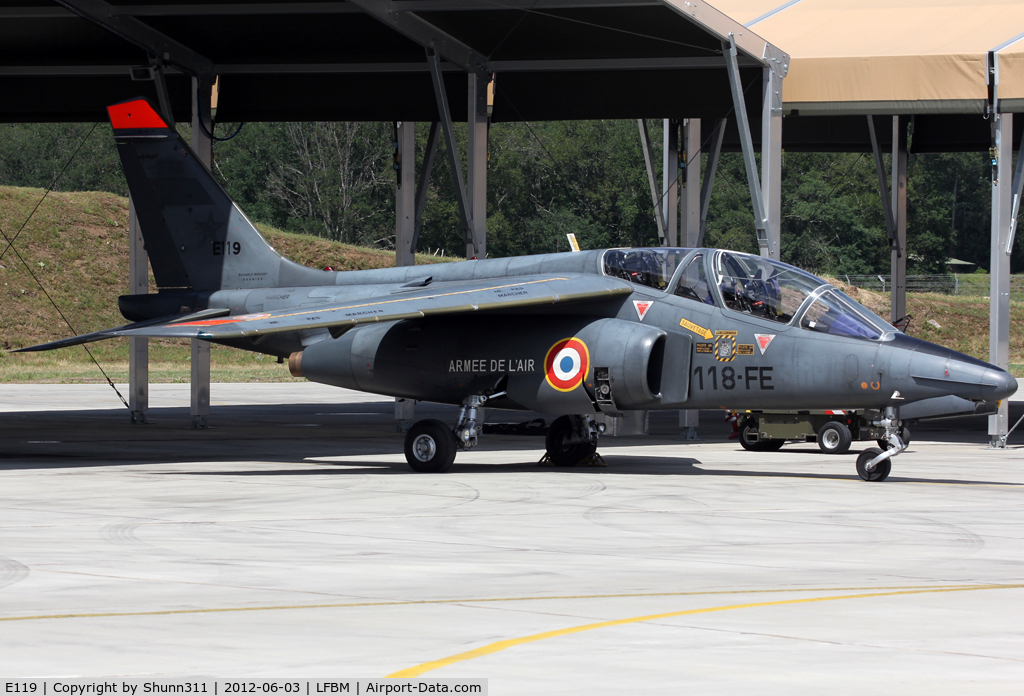 E119, Dassault-Dornier Alpha Jet E C/N E119, Used as a Demo aircraft during LFBM Open Day 2012...