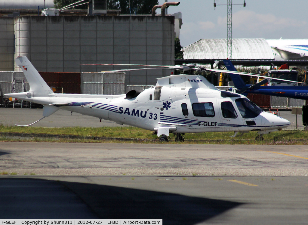 F-GLEF, 1998 Agusta A-109E Power C/N 11027, Parked at the General Aviation area...