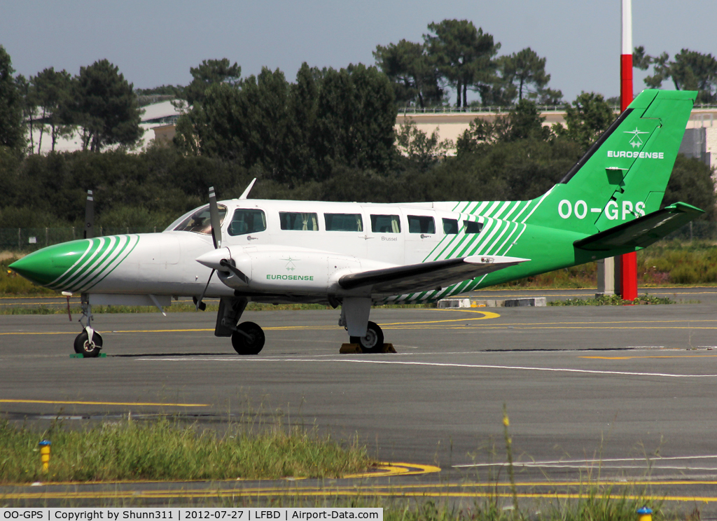 OO-GPS, 1980 Cessna 404 Titan Titan C/N 404-0609, Parked at the General Aviation area...