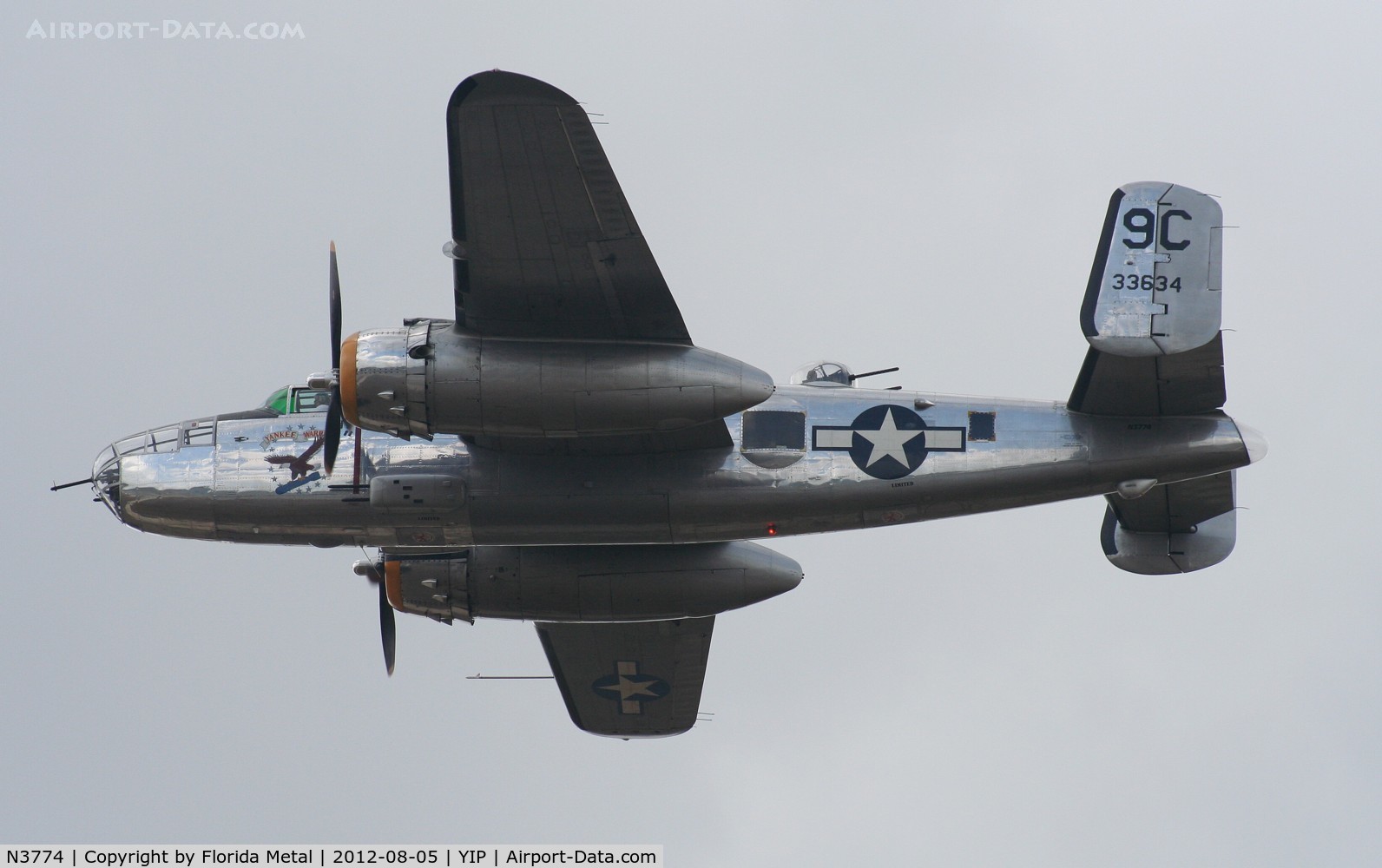 N3774, 1943 North American B-25D Mitchell C/N 100-23960, Yankee Warrior