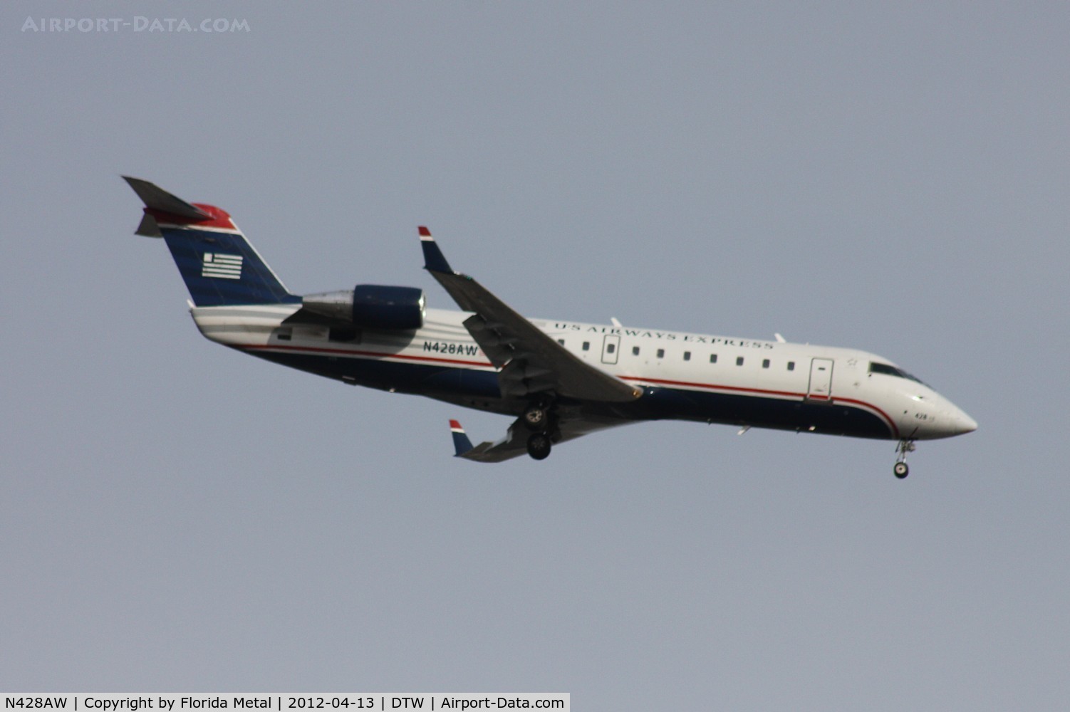N428AW, 2002 Bombardier CRJ-200LR (CL-600-2B19) C/N 7695, US Airways CRJ-200