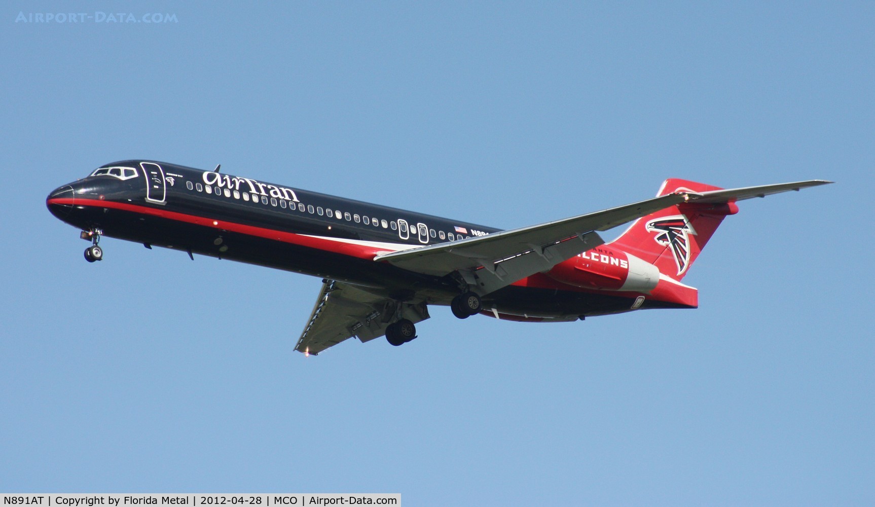 N891AT, 2004 Boeing 717-200 C/N 55043, Air Tran Atlanta Falcons NFL team