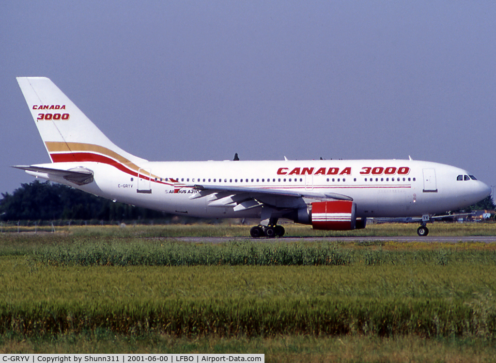 C-GRYV, 1987 Airbus A310-304 C/N 440, Ready for take off rwy 32R