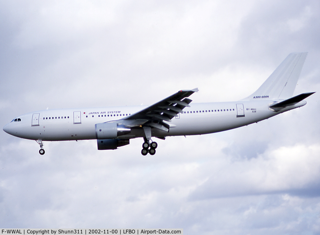 F-WWAL, 2002 Airbus A300B4-622R C/N 838, C/n 0838 - To be JA016D