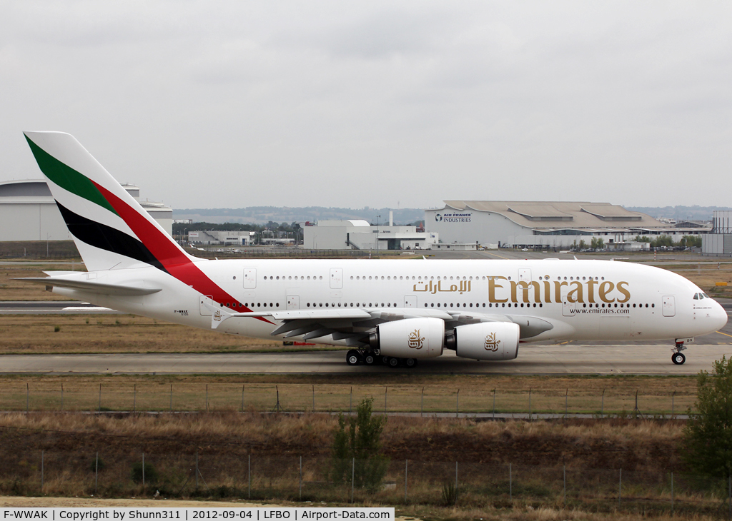 F-WWAK, 2012 Airbus A380-861 C/N 105, C/n 0105 - To be A6-EDX