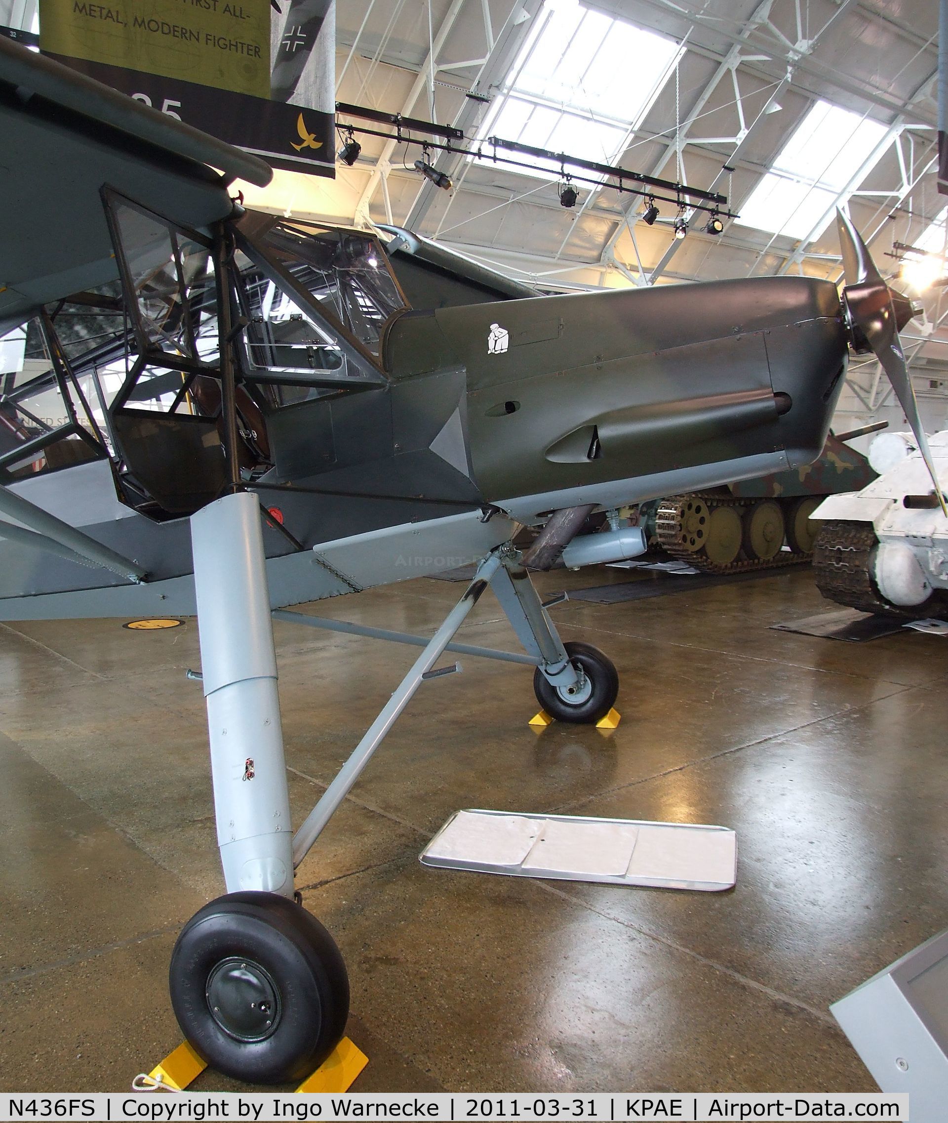 N436FS, Fieseler Fi-156C-2 Storch C/N 4362, Fieseler Fi 156C-2 Storch at the Flying Heritage Collection, Everett WA