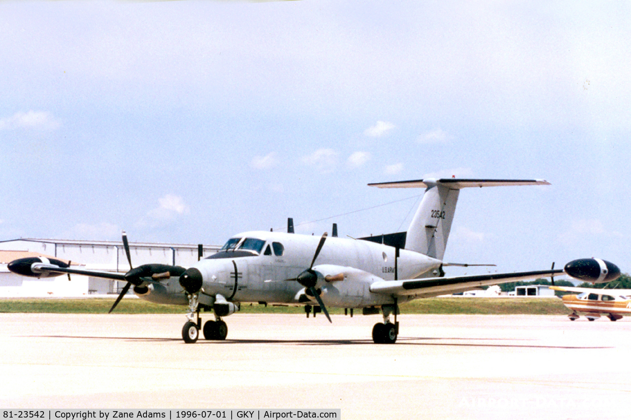 81-23542, 1981 Beechcraft RC-12D C/N BP-023, At Arlington Municipal Airport