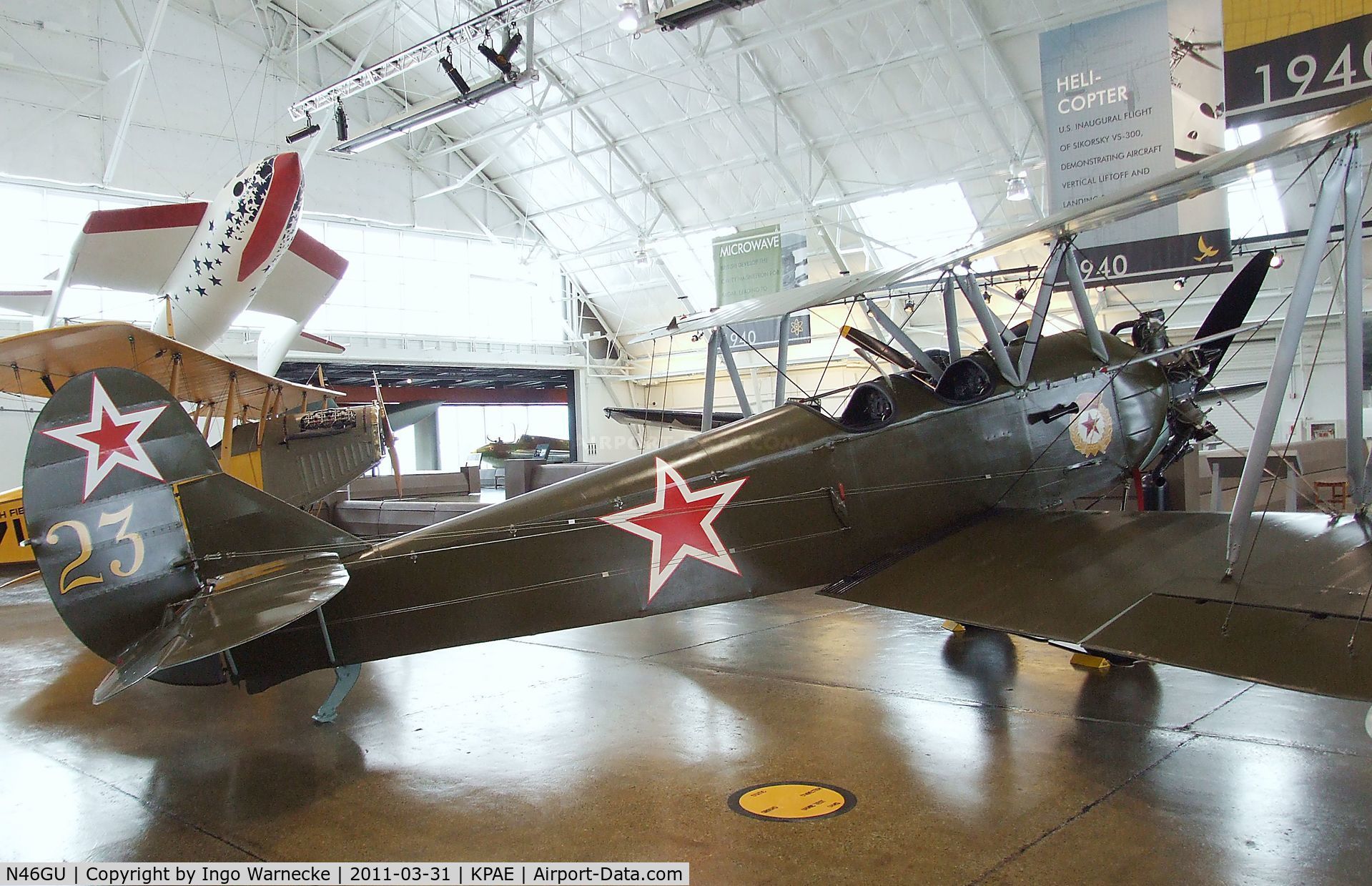 N46GU, 1944 Polikarpov Po-2 C/N 641543, Polikarpov Po-2 at the Flying Heritage Collection, Everett WA