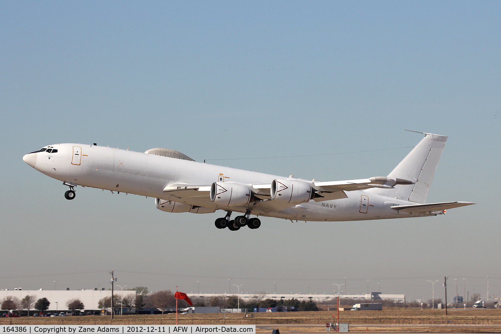 164386, 1989 Boeing E-6B Mercury C/N 23894, US Navy E-6B doing touch and goes at Alliance Airport - Fort Worth, TX