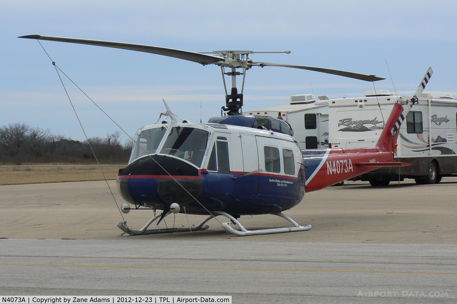 N4073A, 1969 Bell UH-1H Iroquois C/N 69-15075, Photographed at Draughon-Miller airport - Temple, TX