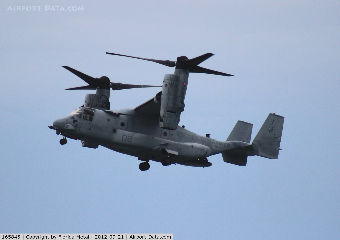 165845, Bell-Boeing MV-22B Osprey C/N D0031, MV-22B Osprey over Cocoa Beach with storms in area