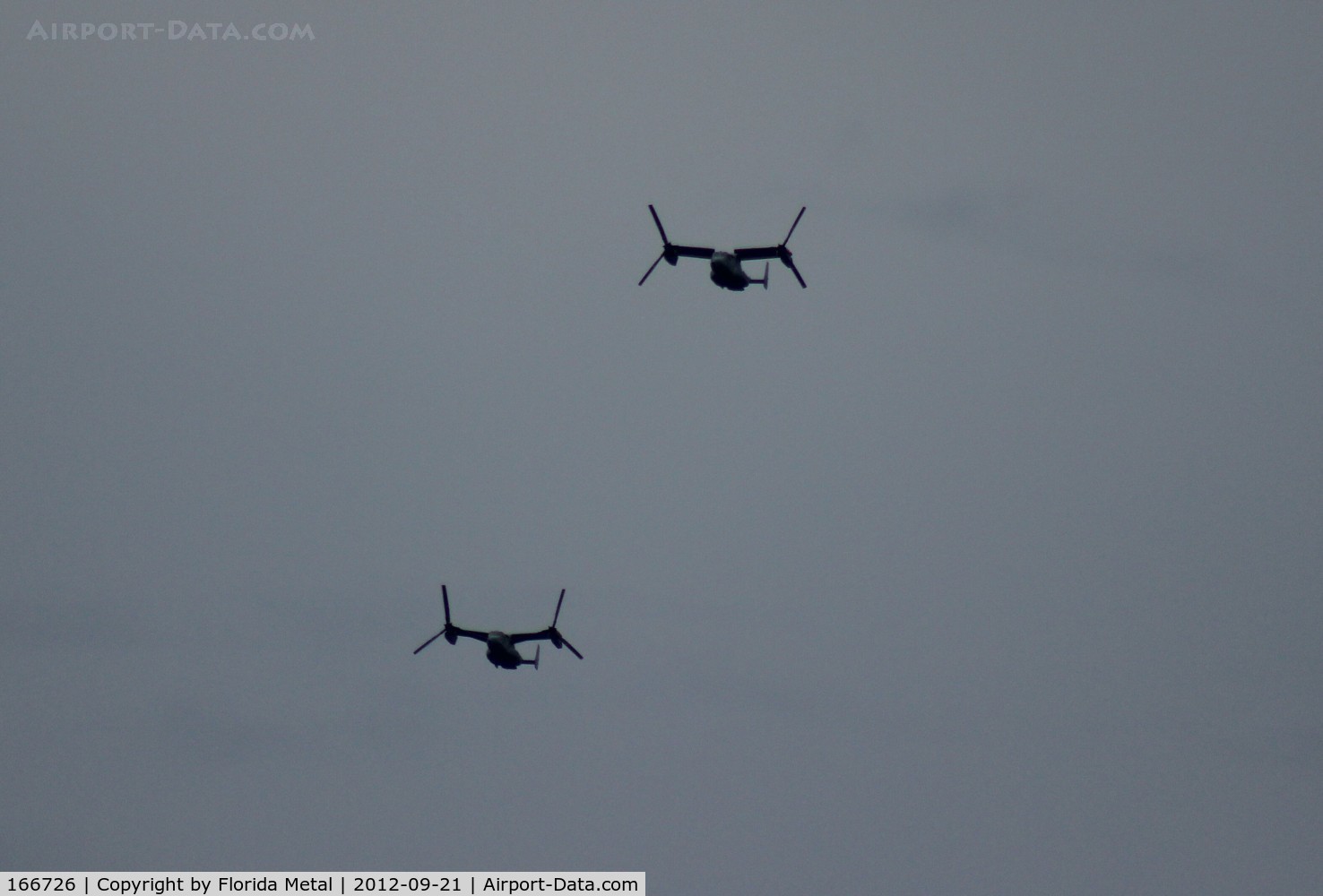 166726, Bell-Boeing MV-22B Osprey C/N D0095, Mv-22B formation over Cocoa Beach with nearby storms