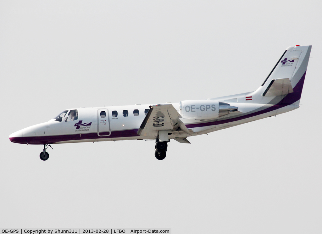 OE-GPS, 1998 Cessna 550 Citation Bravo C/N 550-0837, Landing rwy 14R