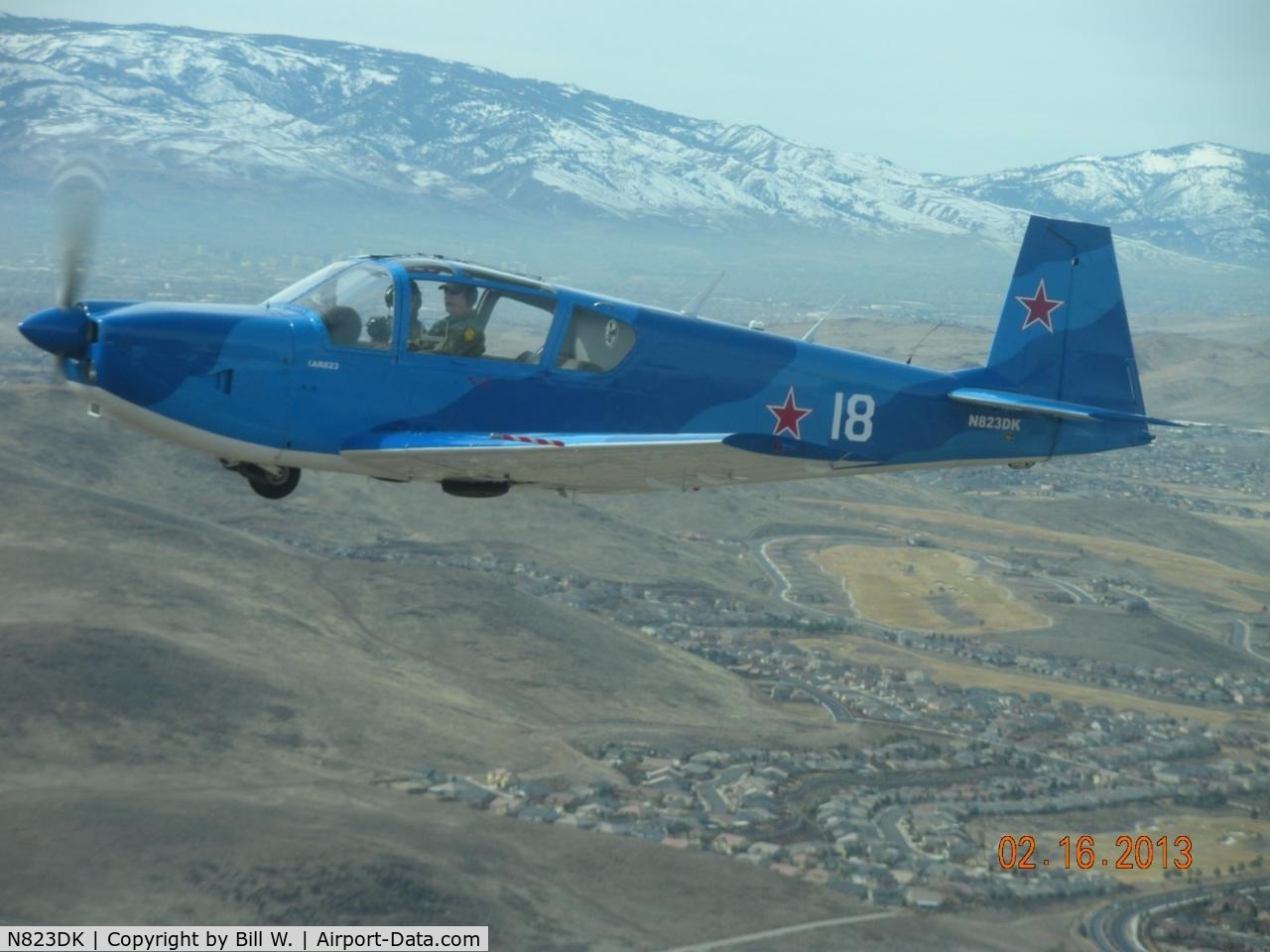 N823DK, 1975 IAR IAR-823 C/N 17, March 2013 over Reno NV area