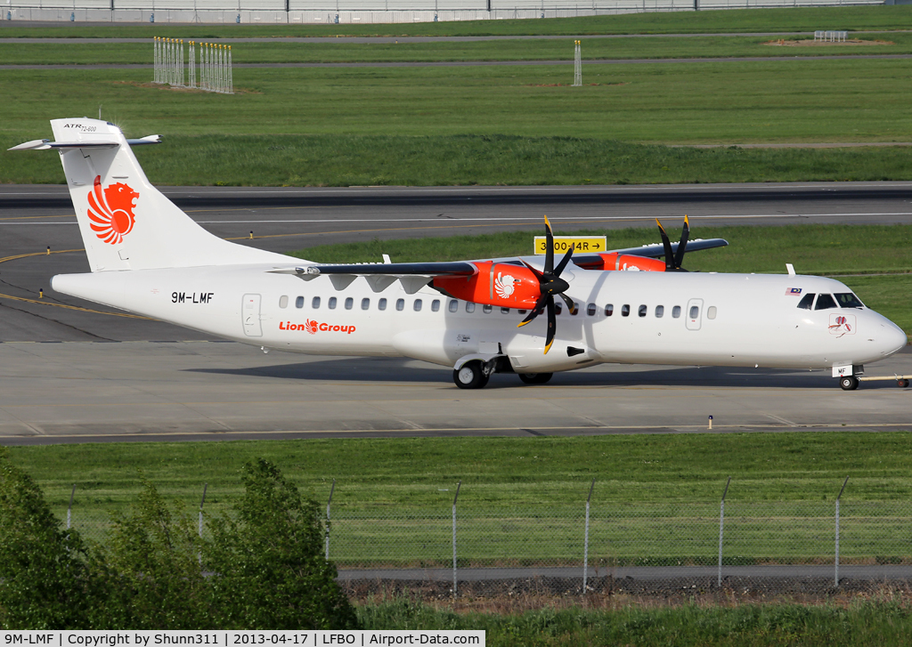 9M-LMF, 2013 ATR 72-600 C/N 1081, Going outside paintshop... New operator for ATR