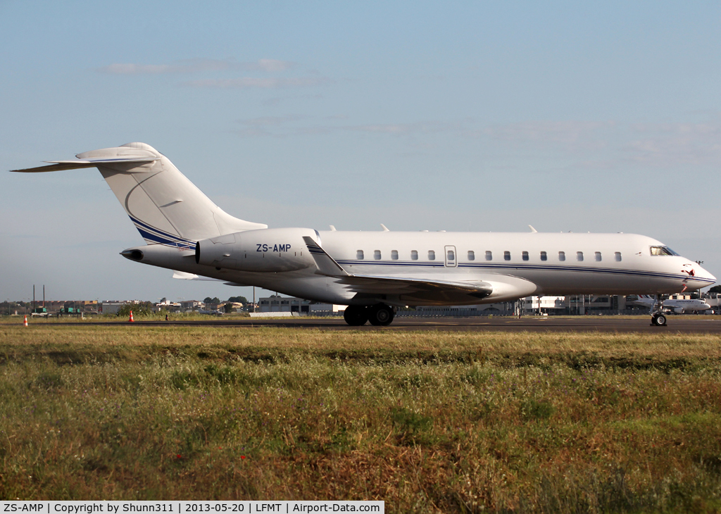 ZS-AMP, 2007 Bombardier BD-700-1A10 Global Express XRS C/N 9230, Parked at the Cargo area...