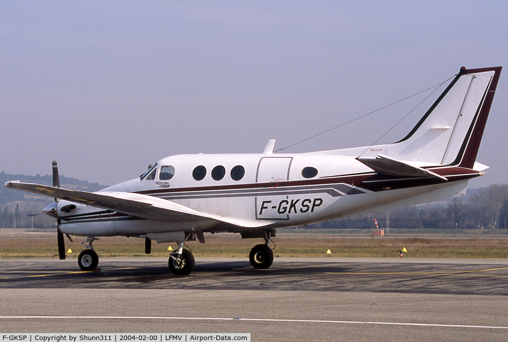 F-GKSP, 1995 Beech C90A King Air C/N LJ-1409, Parked at the Airport...