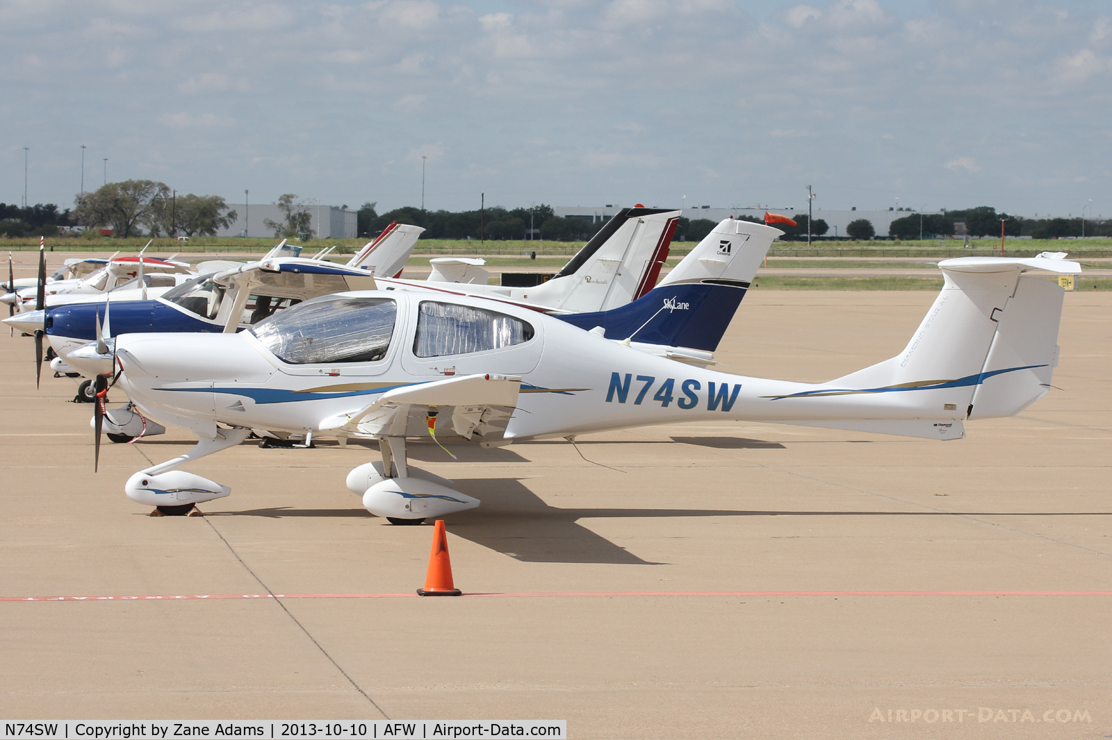 N74SW, 2007 Diamond DA-40 Diamond Star C/N 40.828, At Alliance Airport - Fort Worth, TX
