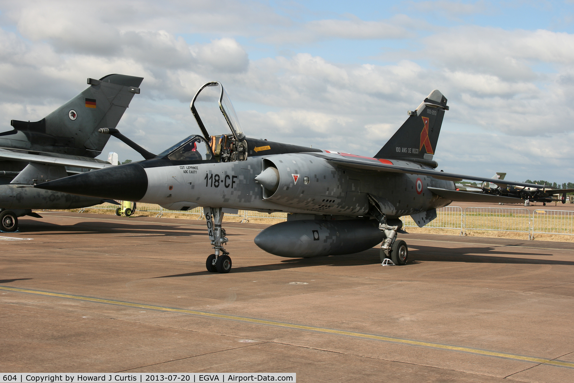 604, Dassault Mirage F.1CR C/N 604, French Air Force. At the Royal International Air Tattoo 2013.