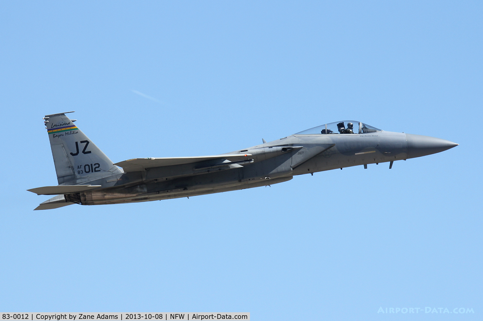 83-0012, 1983 McDonnell Douglas F-15C Eagle C/N 0858/C272, Departing NAS Fort Worth