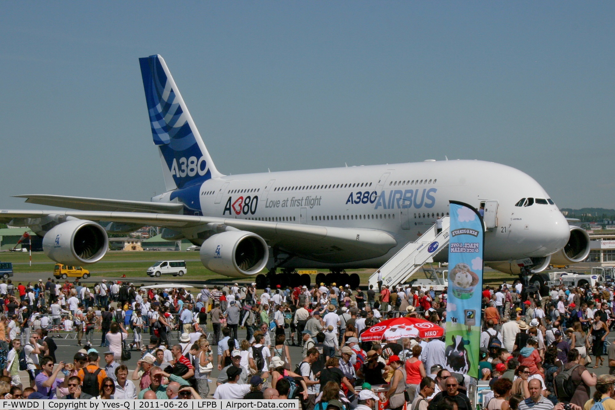F-WWDD, 2005 Airbus A380-861 C/N 004, Airbus A380-861, Static display, Paris Le Bourget (LFPB-LBG) Air Show in june 2011