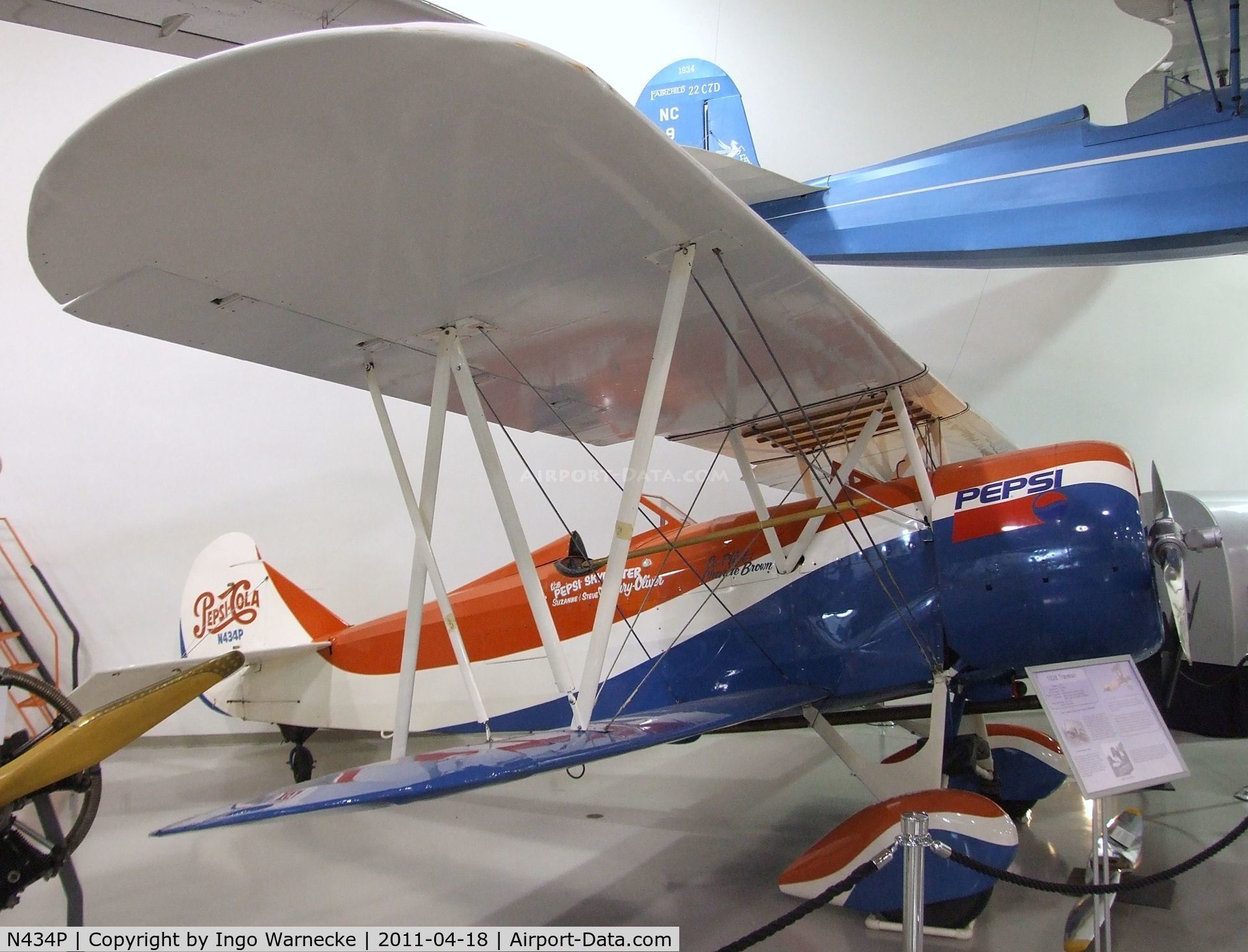 N434P, 1928 Travel Air D-4-D C/N 515, Travel Air D-4-D at the Hiller Aviation Museum, San Carlos CA