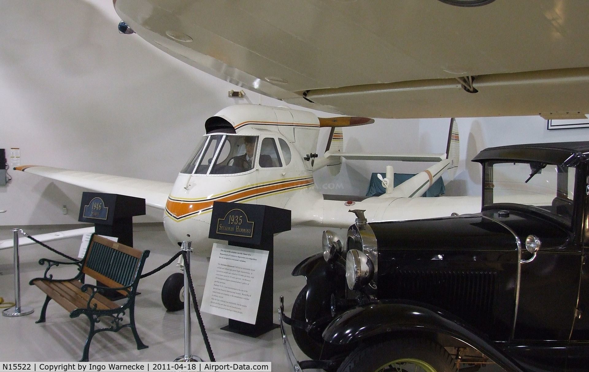 N15522, 1937 Stearman-Hammond Y-1S C/N 307, Stearman-Hammond (P D Miller) Y-1S at the Hiller Aviation Museum, San Carlos CA
